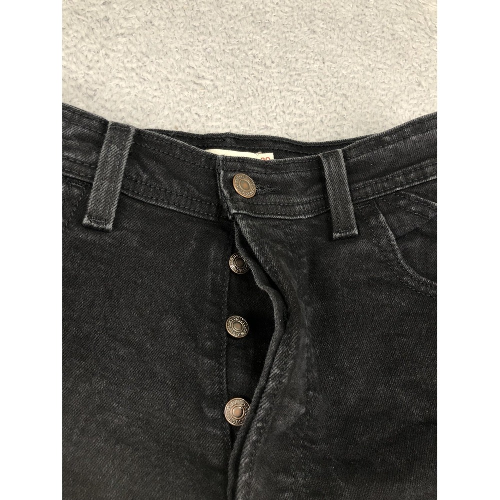 Levi's Jeans Women 30x25.5 (Tag 30x27) Black Ribcage Straight Ankle - Picture 4 of 14